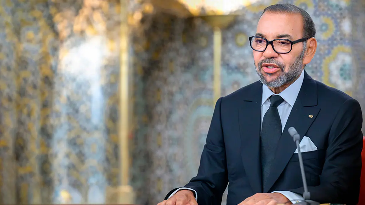 El rey Mohamed VI, dirige un discurso a su fiel pueblo con motivo del 25º aniversario del acceso del Soberano al Trono - PHOTO/MAP