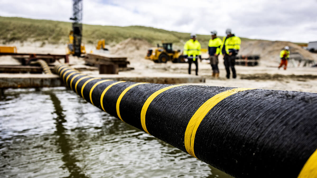 Cables marítimos que transportarán la electricidad de los parques eólicos - PHOTO/ ANP MAG/ANP vía AFP