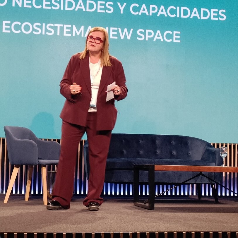 Teresa Riesgo, secretaria general de Innovación del Ministerio de Ciencia, Innovación y Universidades, clausuró la jornada destacando que el New Space español tiene un enorme potencial - PHOTO/JPons
