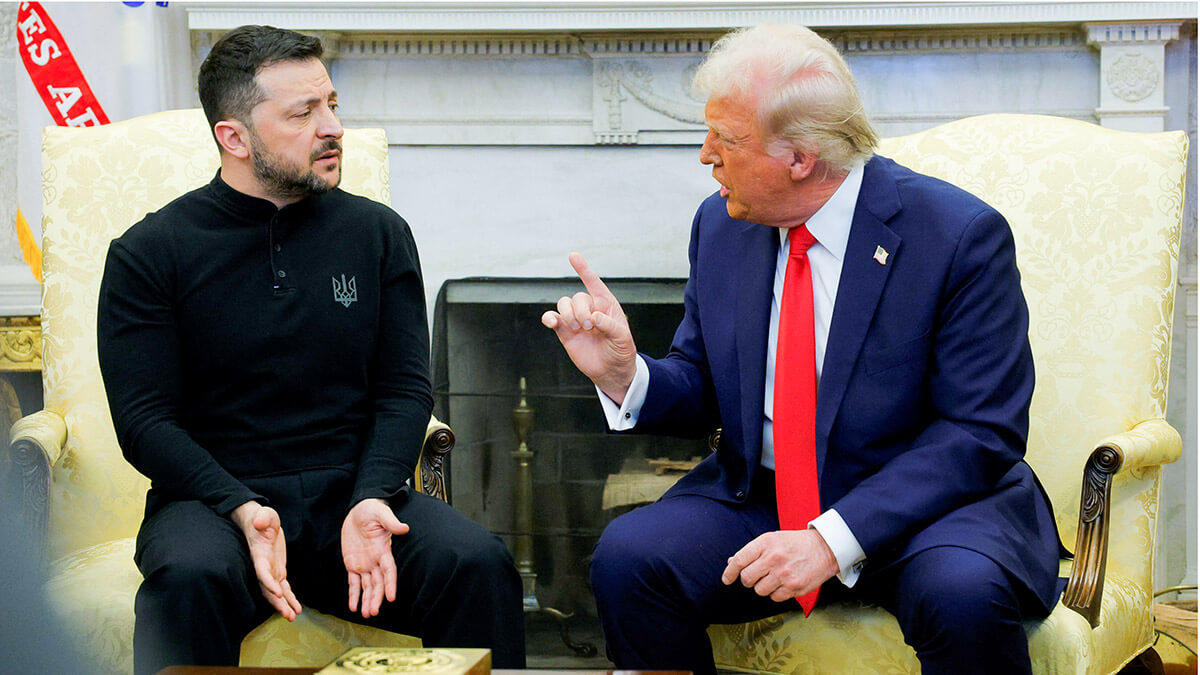 <p>El presidente estadounidense Donald Trump se reúne con el presidente ucraniano Volodimir Zelenski en la Casa Blanca en Washington, DC, EE. UU., el 28 de febrero de 2025 - REUTERS/BRIAN SNYDER </p>