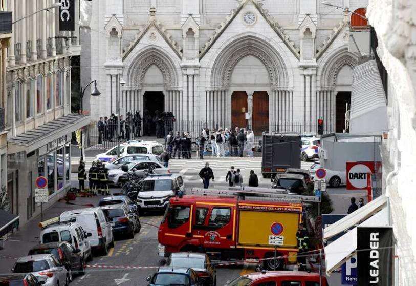 PHOTO/AFP - L'église de Nice, site de l'attentat terroriste