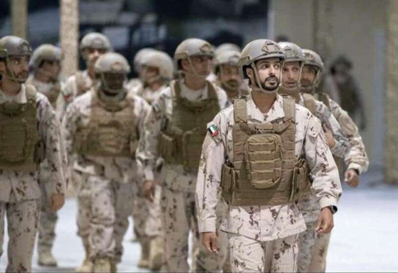 Soldados del Ejército de Emiratos Árabes Unidos (EAU)