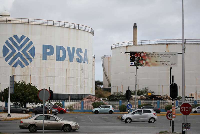 Refinería de la petrolera venezolana PDVSA en Willemstad, en la isla de Curazao