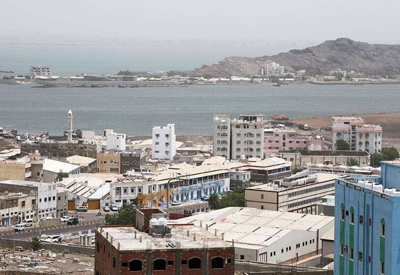Vista general de Adén, Yemen, 12 de agosto de 2019
