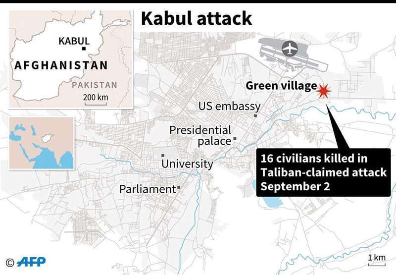 Mapa de Afganistán que localiza una explosión reclamada por los talibanes en Kabul, el lunes