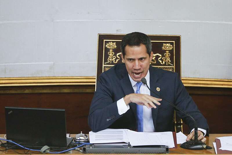 El líder de la oposición venezolana y autoproclamado presidente interino de Venezuela, Juan Guaidó