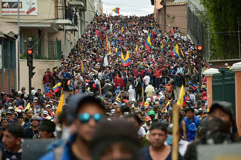 Protestas en Ecuador