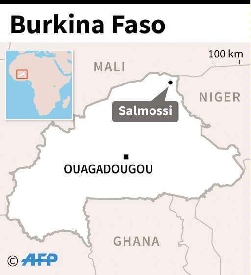 Mapa de localización de Salmossi en Burkina Faso. AFP/AFP