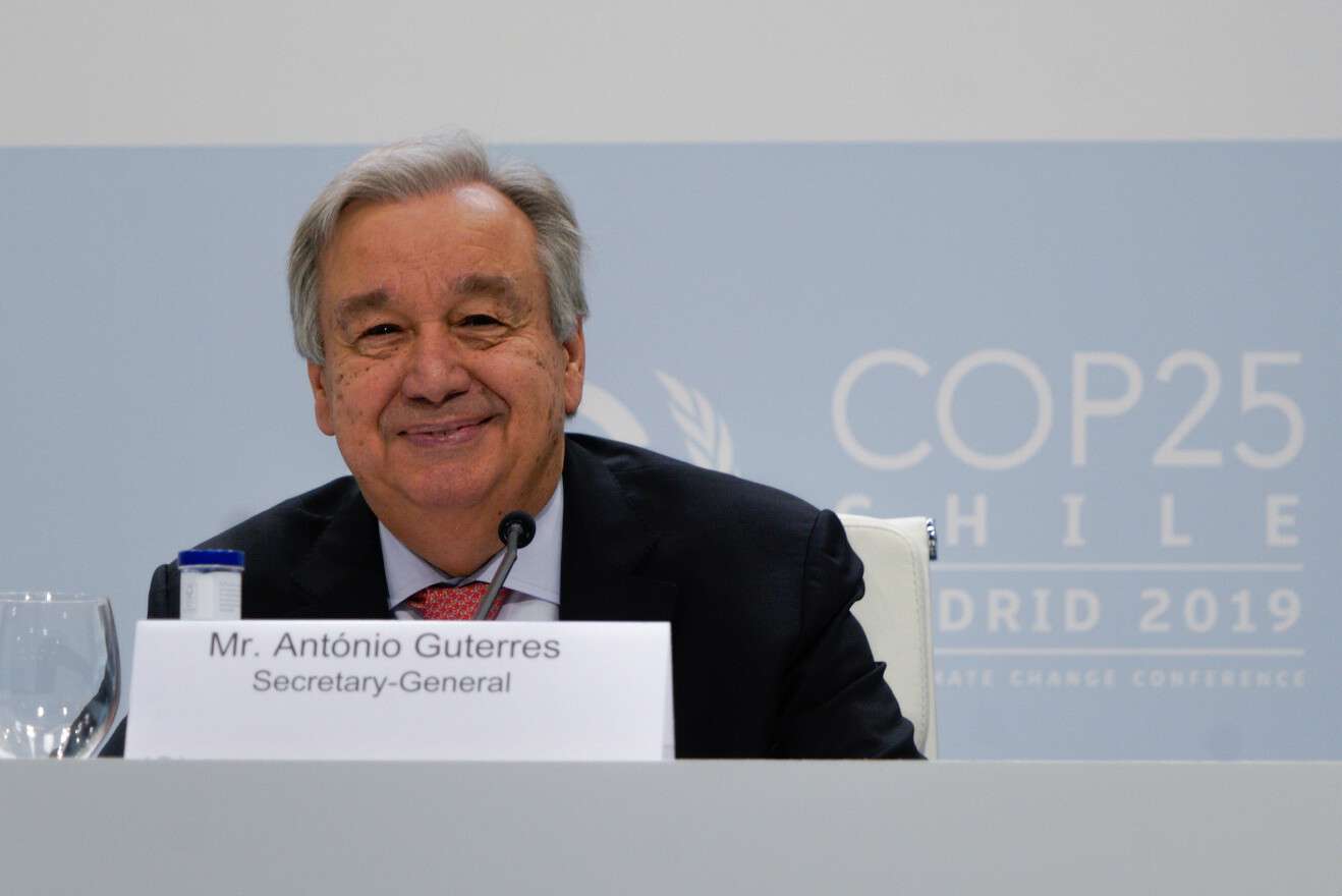 El secretario general de Naciones Unidas, António Guterres, durante la ceremonia de apertura de la COP 25
