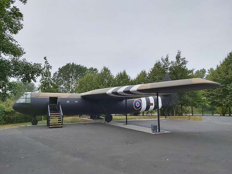 Reconstrucción de un planeador Horsa, como los que llevaron a Howard y sus hombres a Bénouville. Tenía capacidad para 30 soldados. Museo Pegasus Memorial