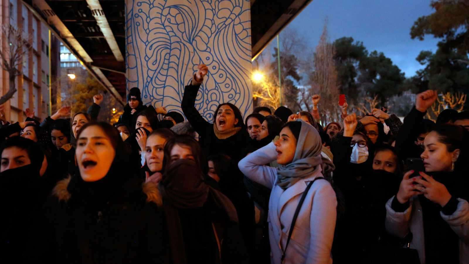 Manifestaciones en Teherán por el derribo del avión