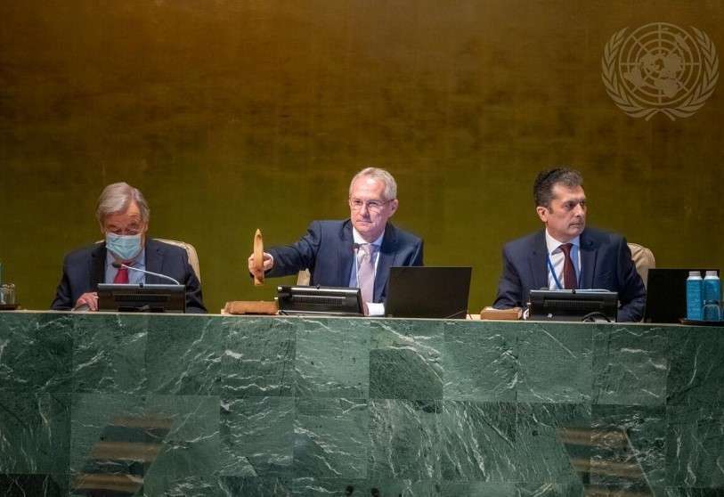 UN Photo/Cia Pak - Csaba Kőrösi, President of the seventy-seventh session of the United Nations General Assembly
