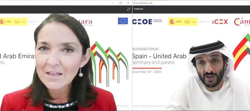 Réunion d'affaires Espagne-Emirats : Le ministre espagnol de l'industrie, du commerce et du tourisme, Reyes Maroto, et le ministre de l'économie des Émirats arabes unis, Abdulla Bin Touq Al Marri éunion d'affaires Espagne-Emirats : Le ministre espagnol de l'industrie, du commerce et du tourisme, Reyes Maroto, et le ministre de l'écoéunion d'affaires Espagne-Emirats : Le ministre espagnol de l'industrie, du commerce et du tourisme, Reyes Maroto, et le ministre de l'économie des Émirats arabes unis, Abdulla Bin Touq Al Marri éunion d'affaires Espagne-Emirats : Le ministre espagnol de l'industrie, du commerce et du tourisme, Reyes Maroto, et le ministre de l'économie des Émirats arabes unis, Abdulla Bin Touq Al Marri nomie des Émirats arabes unis, Abdulla Bin Touq Al Marri