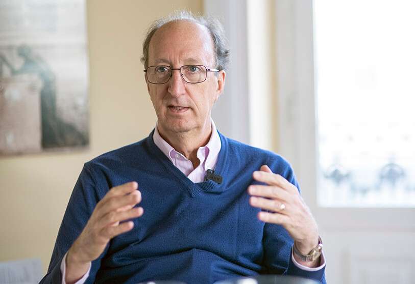 Bruce Goslin en la oficina de K2 Intelligence