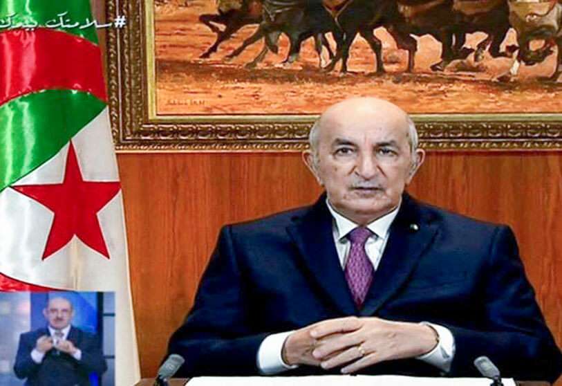 Sin embargo, aún no ha fijado una fecha para las elecciones, y los manifestantes quieren un cambio más profundo en la estructura de poder de Argelia AFP PHOTO / HO / ALGERIE 3 TV