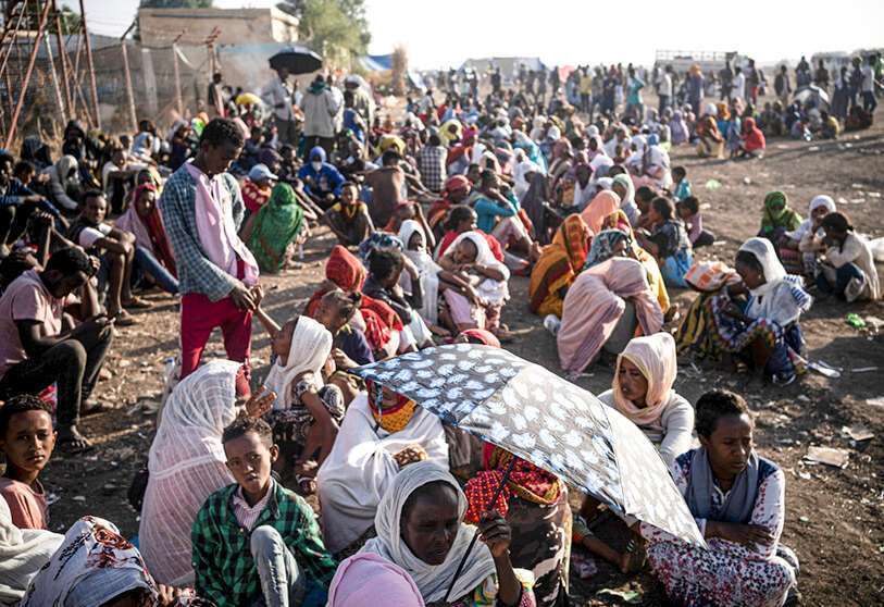 PHOTO/ OLIVE JOBARD/MYOP - Early morning crossing of Hamdayet, Sudan