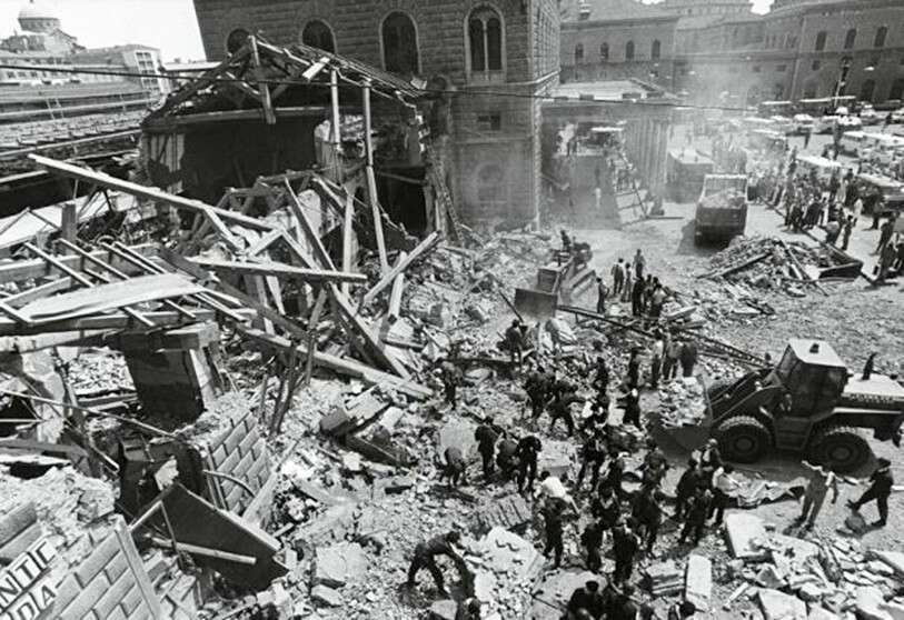 AFP PHOTO / POLIZIA DI STATO - ITALIAN POLICE -Maurizio Tramonte (C) un ex miembro de la organización neofascista Ordine Nuovo (Nuevo Orden) condenado definitivamente a cadena perpetua por el atentado de la Piazza della Loggia en Brescia de 1974 