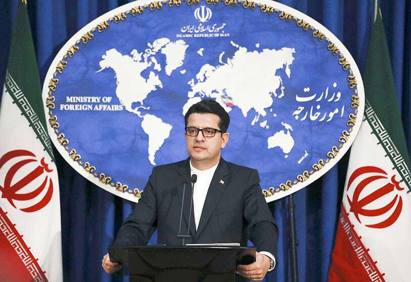 El portavoz del Ministerio de Asuntos Exteriores de Irán, Abbas Mousavi, en una conferencia de prensa en Teherán, Irán