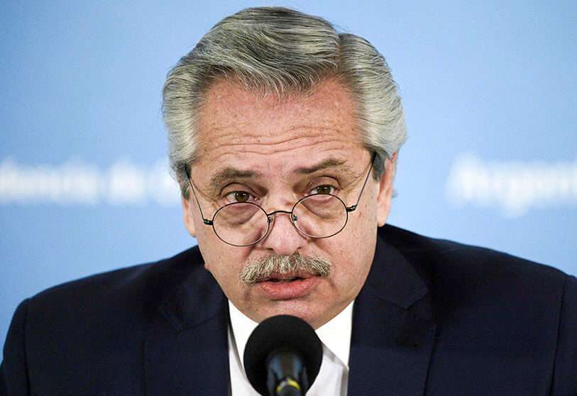 El presidente argentino Alberto Fernández