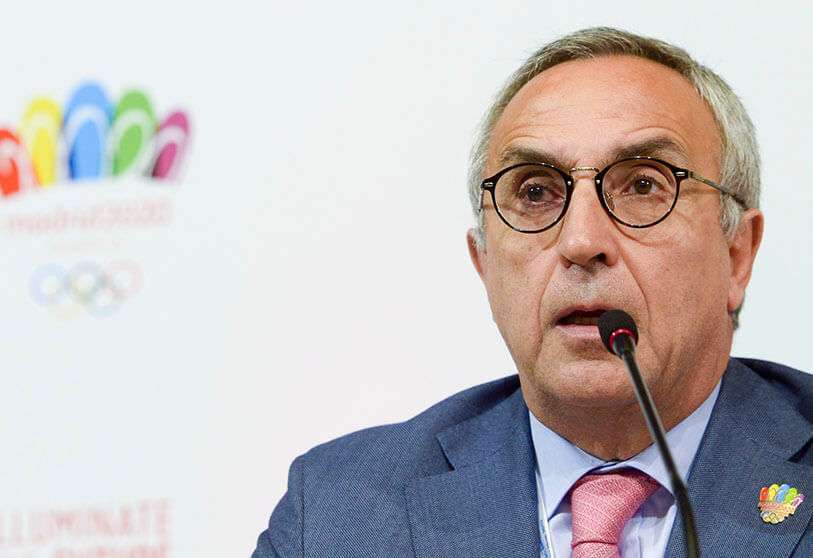 El presidente del Comité Olímpico Español, Alejandro Blanco, durante una conferencia de prensa