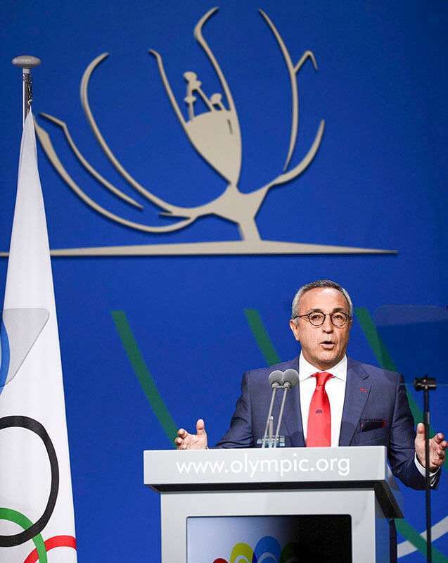 Alejandro Blanco, presidente del COE, habla en la presentación final de la candidatura Madrid 2020 durante la 125ª Sesión del Comité Olímpico Internacional (COI), en Buenos Aires, el 7 de septiembre de 2013