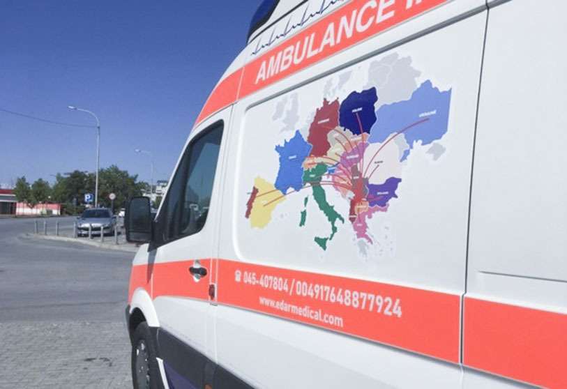Ambulancia de empresa de salud. Foto: Juan Manuel Montoro.