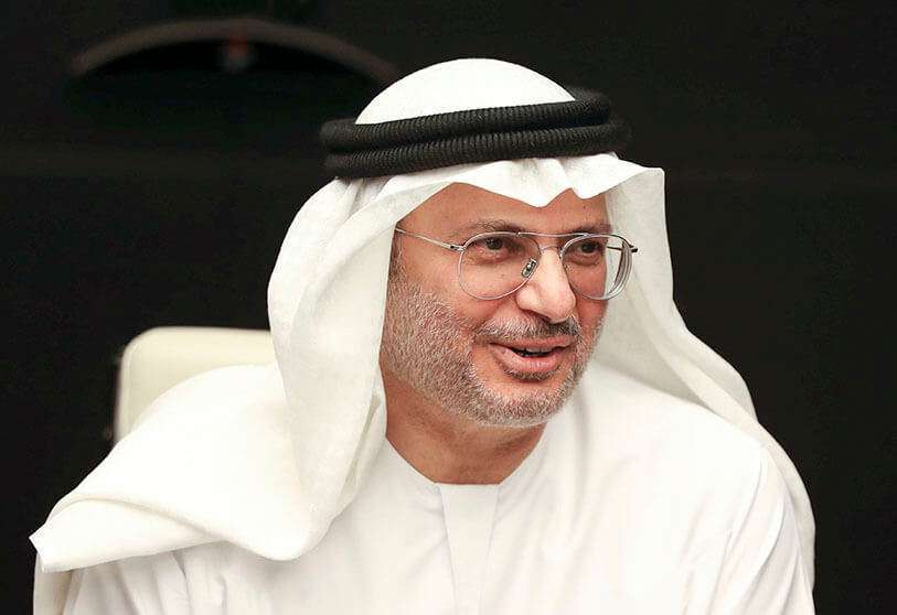 El ministro de Estado de Asuntos Exteriores de Emiratos Árabes Unidos, Anwar Gargash