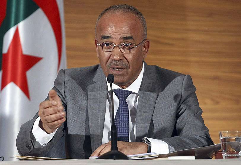 Fotografia de archivo del 11 de marzo de 2019, el Primer Ministro argelino Noureddine Bedoui.