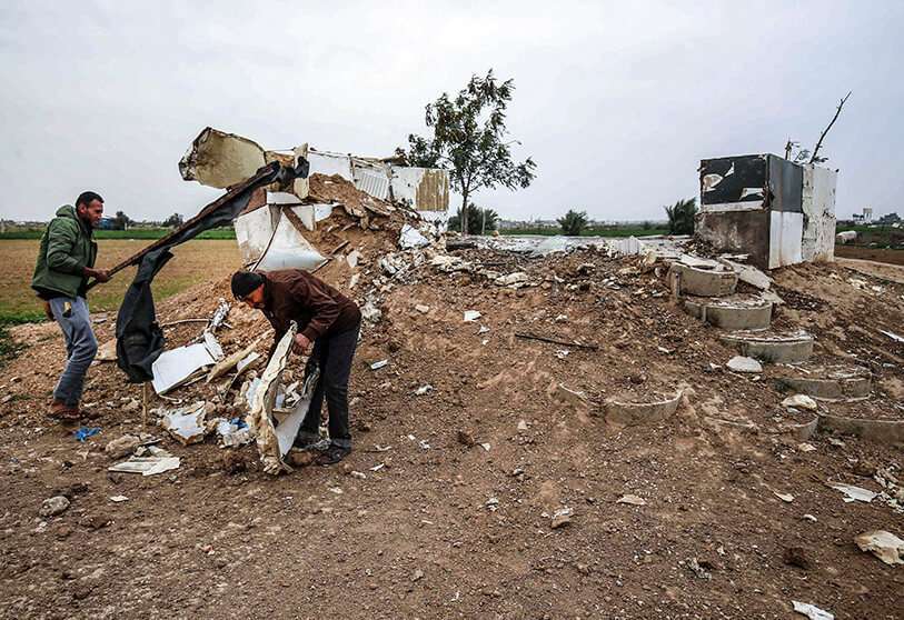 El Ejército israelí disparó artillería contra objetivos de Hamás en Gaza en respuesta a lo que describió como disparos desde el interior de Gaza contra un "vehículo de ingeniería" que operaba cerca de la frontera  AFP/SAID KHATIB 