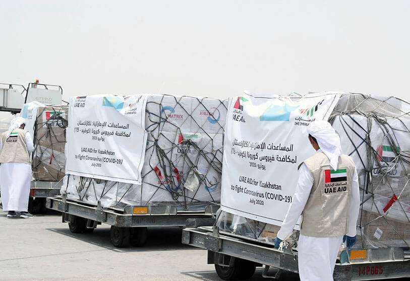 Emiratos Árabes Unidos ha enviado a Kazajistán un segundo avión de ayuda que transporta ocho toneladas métricas de suministros médicos