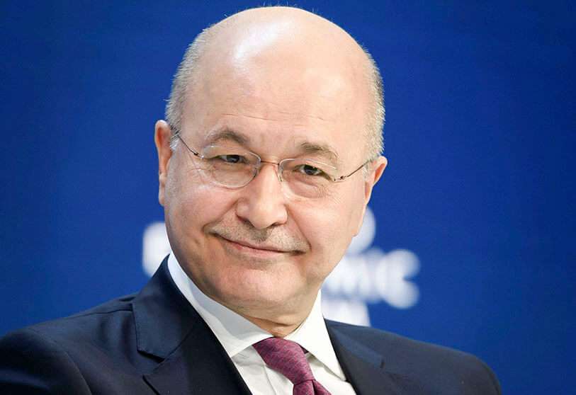 El presidente iraquí Barham Saleh asiste a una sesión de la reunión anual del Foro Económico Mundial (FEM) en Davos, el 22 de enero de 2020