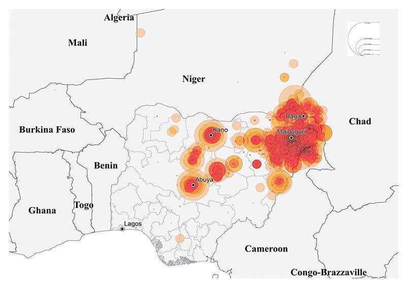 Figura 2. Impacto de los ataques de BH desde el 2009 hasta el 2018. Fuente: Elaboración propia a partir de los datos del GTD97.