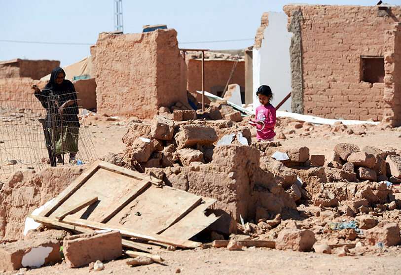 Refugiados saharauis en el campamento de refugiados de Samara, al oeste de la ciudad argelina de Tinduf en el territorio disputado del Sahara Occidental AFP/FAROUK BATICHE