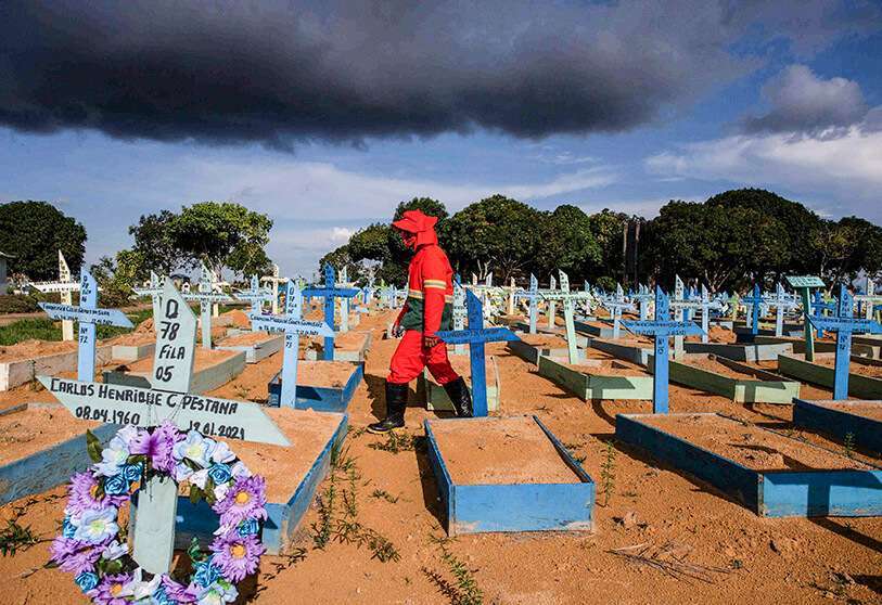 Brasil, con una población de 212.000.000 de personas, superó las 400.000 muertes por COVID-19