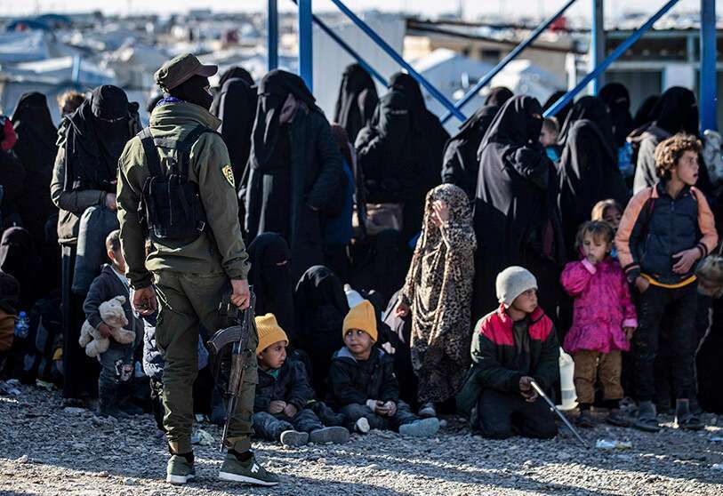 AFP/DELIL SOULEIMAN -Campamento de Al-Hol, gestionado por los kurdos, que alberga a familiares de presuntos combatientes del Daesh, en la gobernación siria de Al-Hasakeh