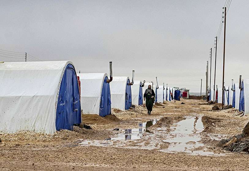 Campamento de desplazados internos de Washukanni, cerca de la ciudad predominantemente kurda de Hasakeh, en el noreste de Siria, el 17 de febrero de 2020