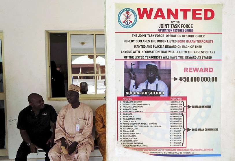 Atalayar_Cartel de búsqueda del líder de Boko Haram