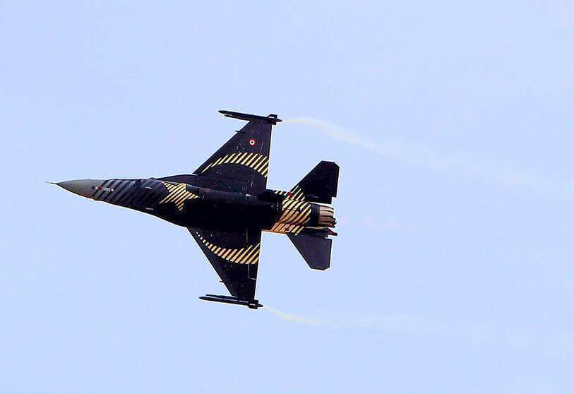 Un avión F-16 turco