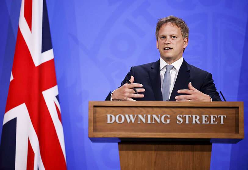 El Secretario de Transporte británico, Grant Shapps PHOTO/TOLGA AKEMN via AP