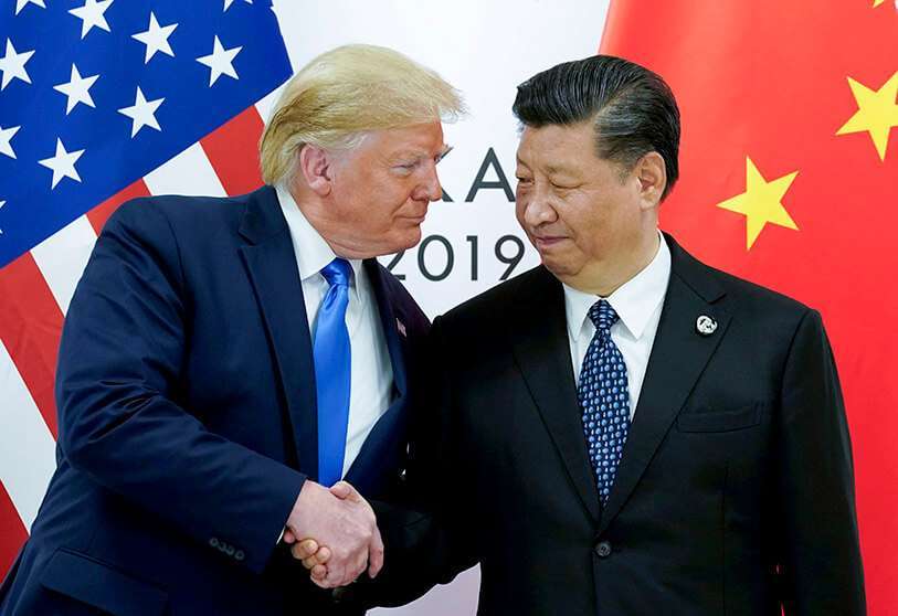 El presidente de Estados Unidos, Donald Trump, con el presidente chino Xi Jinping, en la cumbre de líderes del G20 en Osaka, Japón, el 29 de junio de 2019