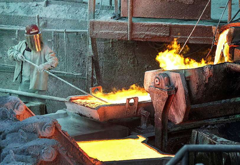 Proceso en la fundición de cobre de Codelco Ventanas en la ciudad de Ventanas PHOTO/REUTERS