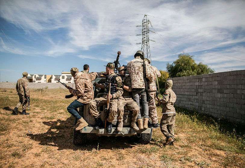 Combatientes en Libia