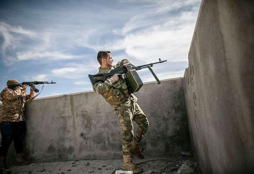 Combatientes en Libia