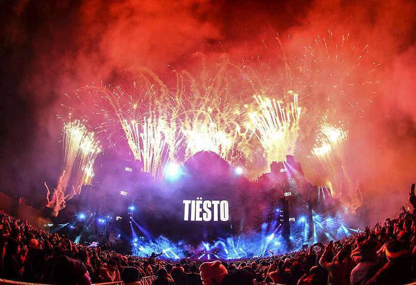 Concierto del DJ holandés Tiesto, durante el MDL Beast Festival, una extravagancia musical de tres días en Riad, Arabia Saudí