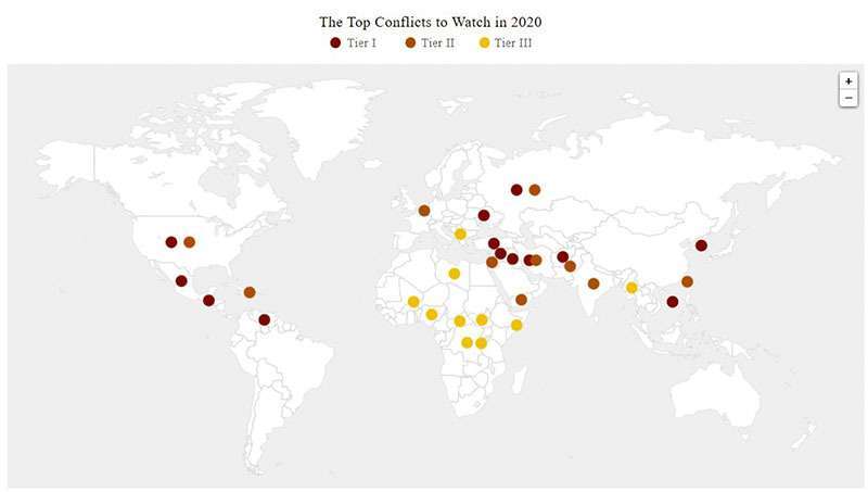 Conflictos con más impacto para los intereses de EEUU