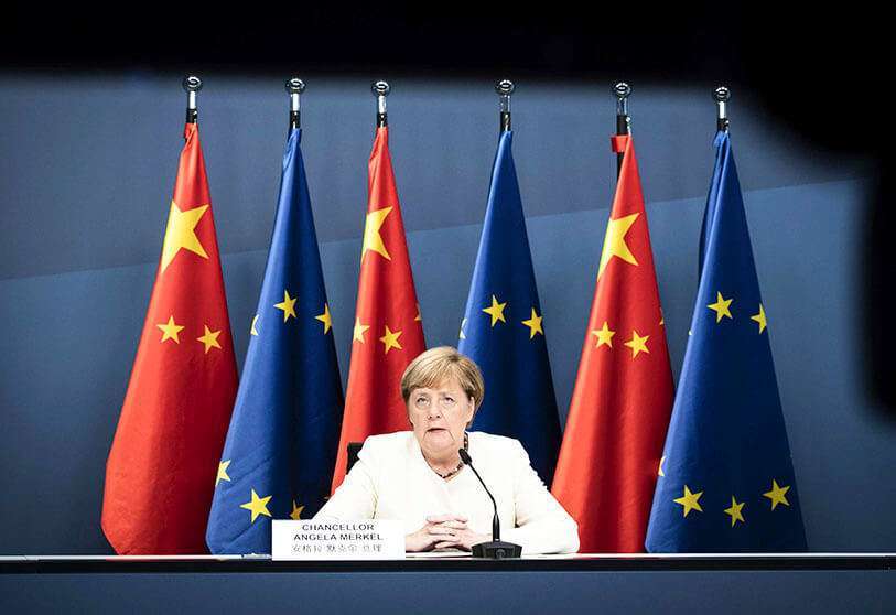 German Chancellor Angela Merkel at the EU-China Summit