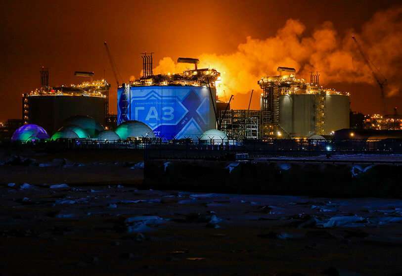 Depósitos de gas en la península de Yamal, en el círculo polar ártico