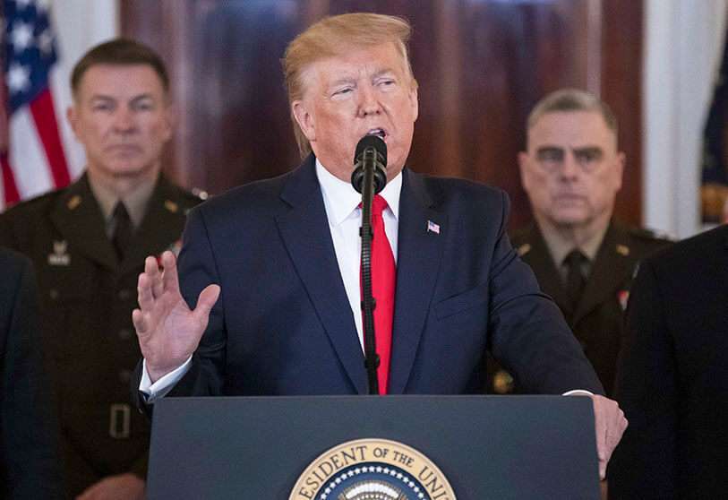 El presidente Donald Trump se dirige a la nación desde la Casa Blanca