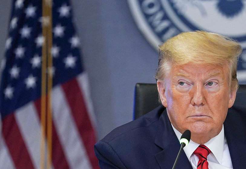 El presidente de Estados Unidos, Donald Trump, se dirige al grupo de trabajo sobre el coronavirus en la Casa Blanca, en Washington, el 25 de marzo de 2020