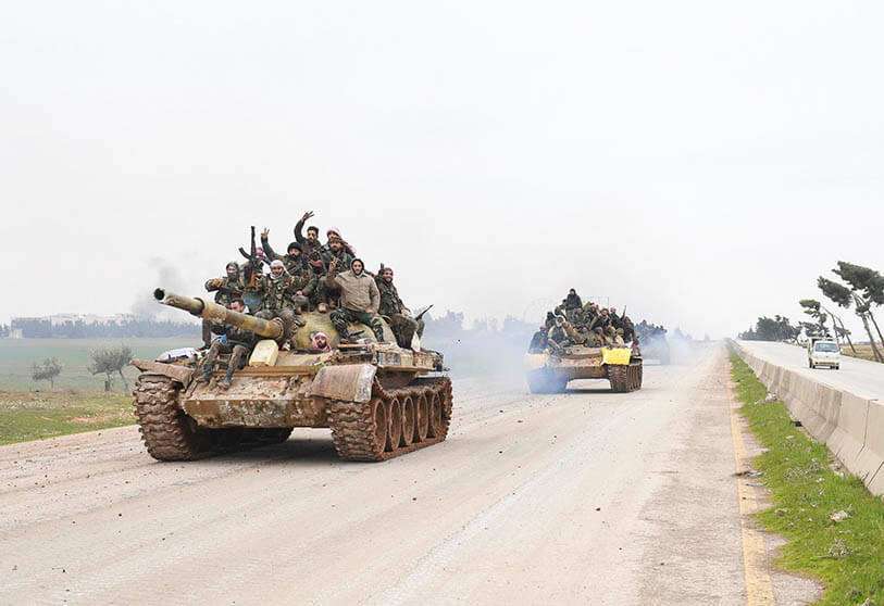 Las tropas del Ejército sirio avanzan hacia las últimas zonas controladas por los rebeldes 